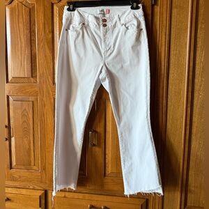 Cabi white hi low Jean